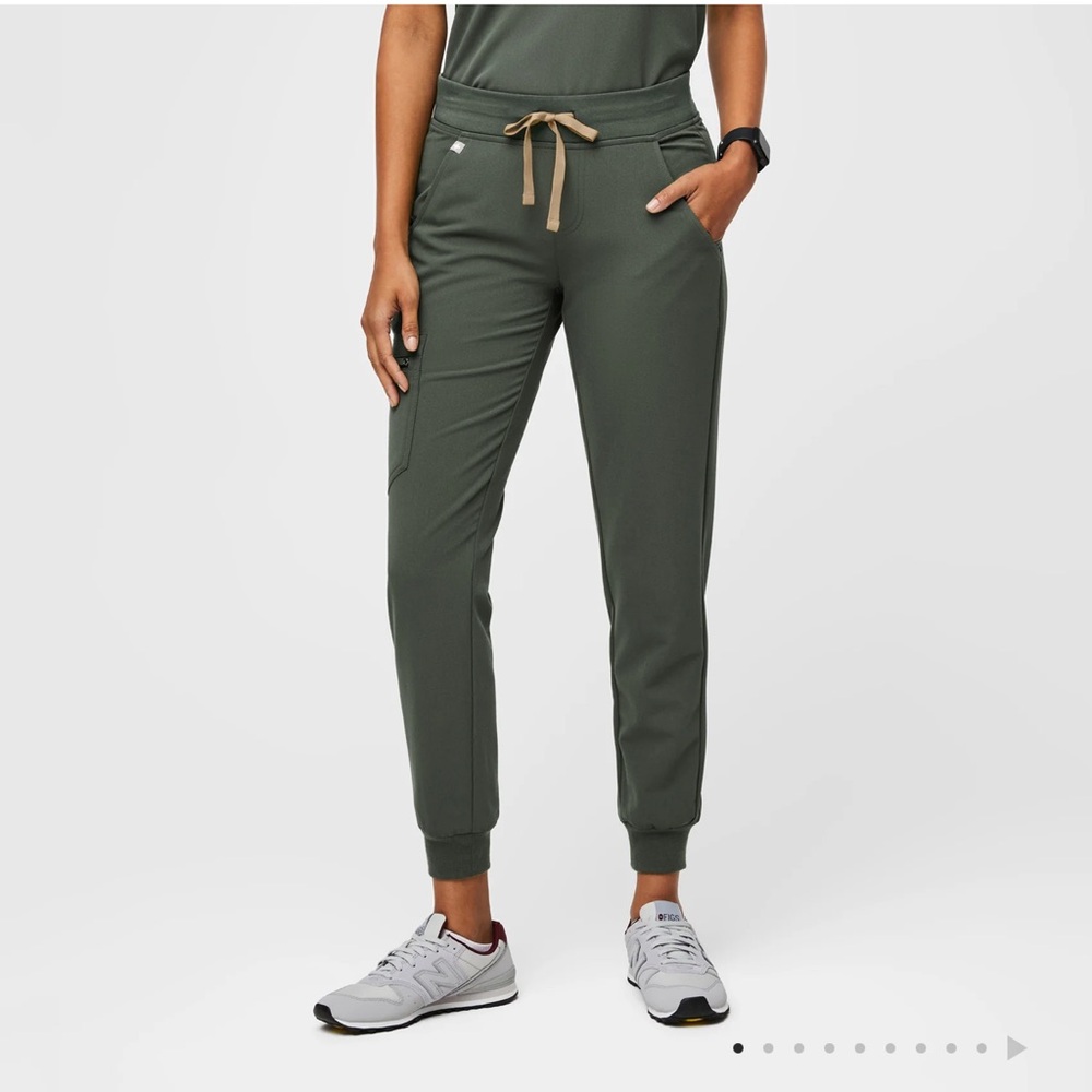 Figs Olive Green Track Pants